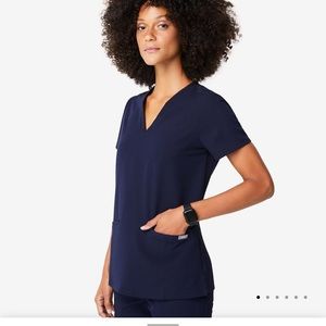 Figs Casma Scrub Top Navy — XL